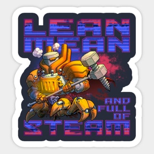 Lean Mean and Full of Steam Golem Sticker